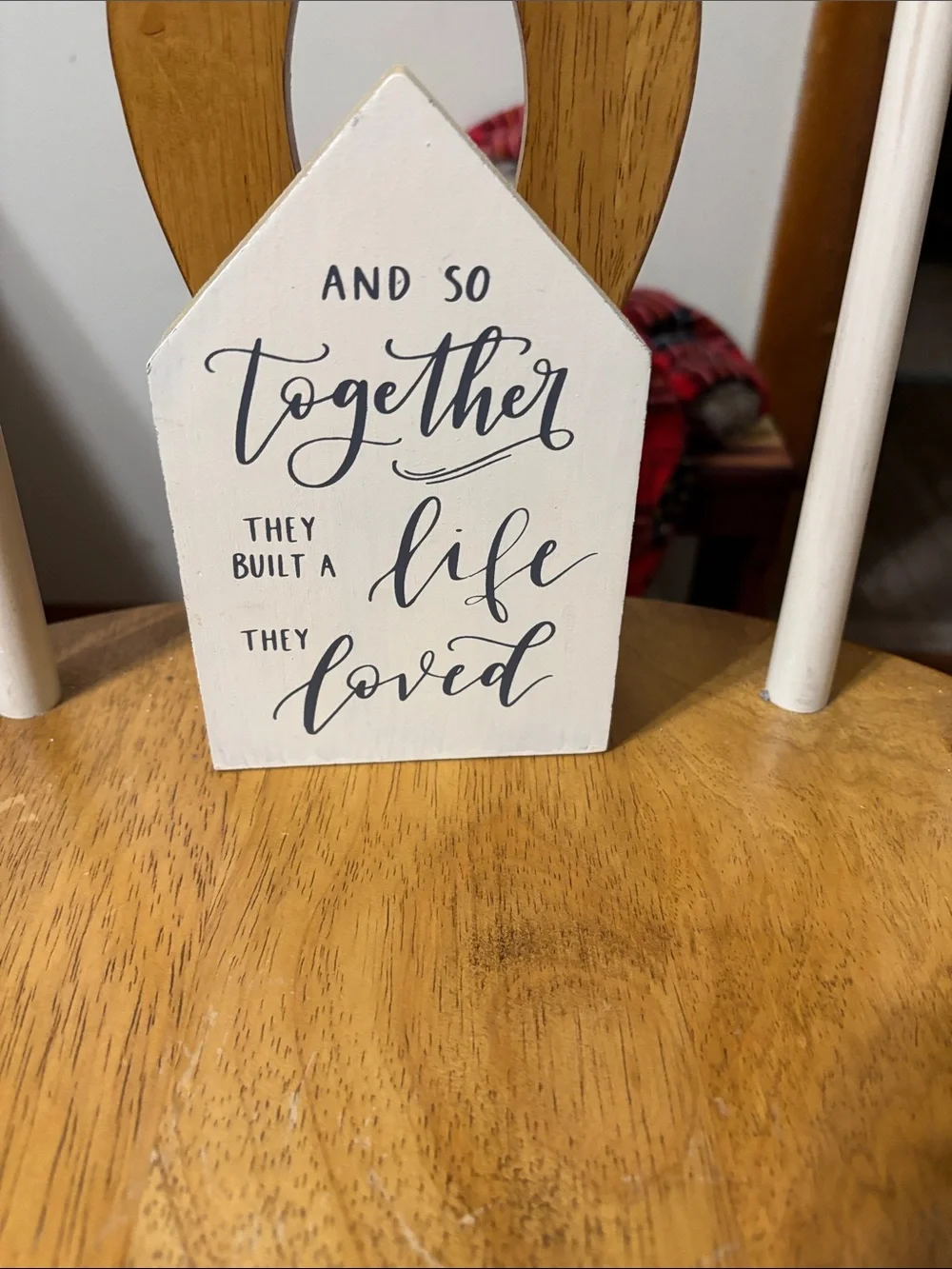 Kohl's White Script 'Together They Built a Life They Loved' House Plaque